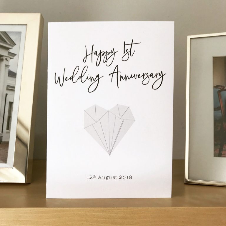 1st Wedding Anniversary Card Designed By Joe 5125