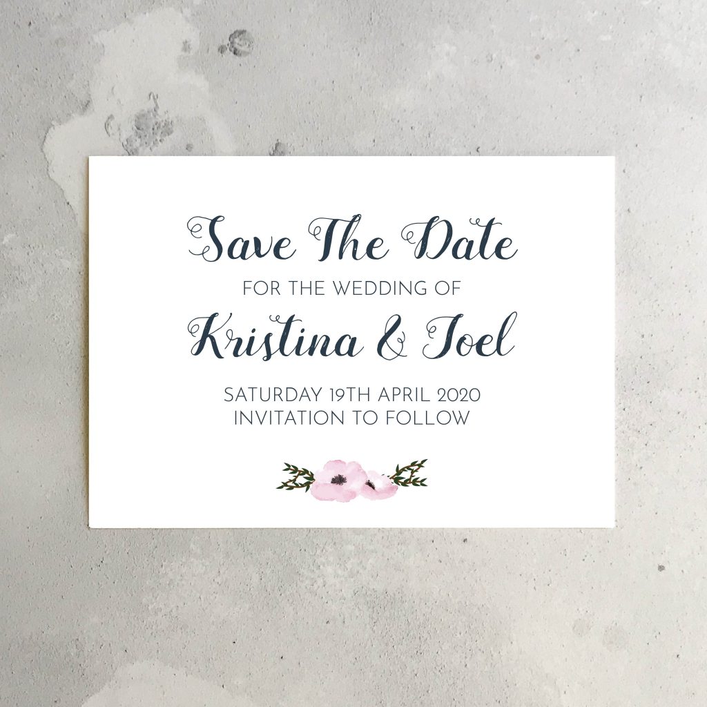 Floral Save the Dates - Designed by Joe