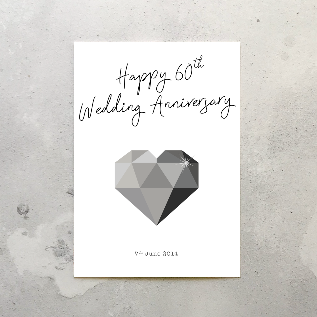 Personalised 60th Anniversary Cards